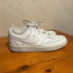 Womens White Nike Court Vision Low Sneakers Size 7 DH3154